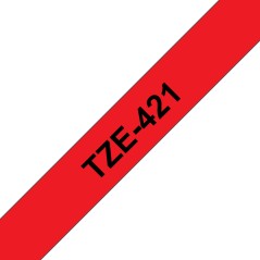 Brother Tape Black on Red 9mm